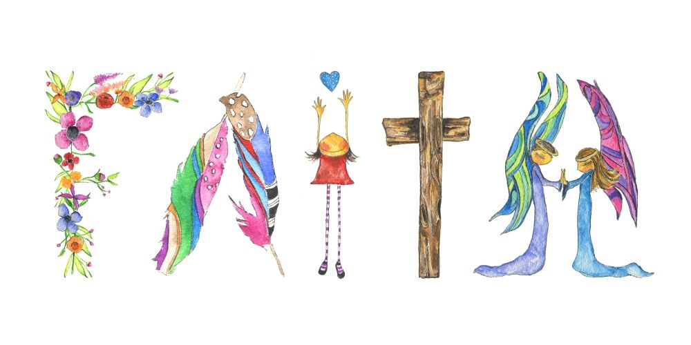 Parcai Designs PCD5094 Faith Poster Print by Natalie Sorrentino&#44; 16 x 8
