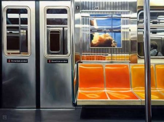 PGM Art World PDXMS02XLARGE Nyc Subway Reflections Poster Print by Michael Schuh&#44; 18 x 24 - Large
