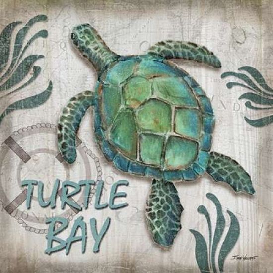 Gango Editions PDXTWM248SMALL Turtle Bay Poster Print by Todd Williams&#44; 12 x 12 - Small