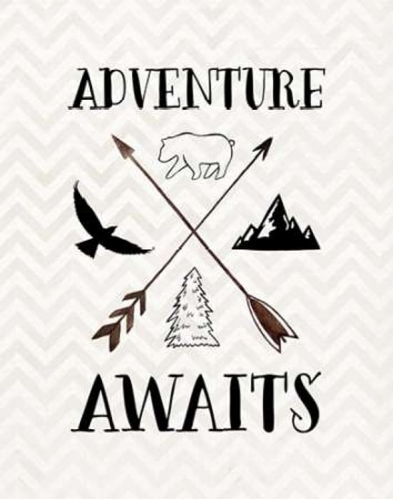 Sagebrush Fine Art PDXTA1558LARGE Adventure Awaits Poster Print by Tara Moss&#44; 22 x 28 - Large