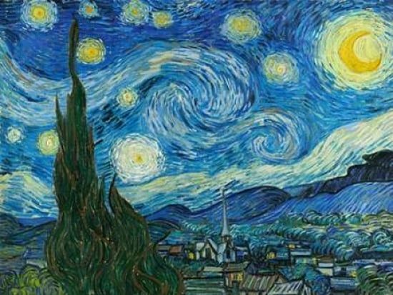 Selected Artworks PDX3VG117SMALL The Starry Night Poster Print by Vincent Van Gogh&#44; 11 x 14 - Small