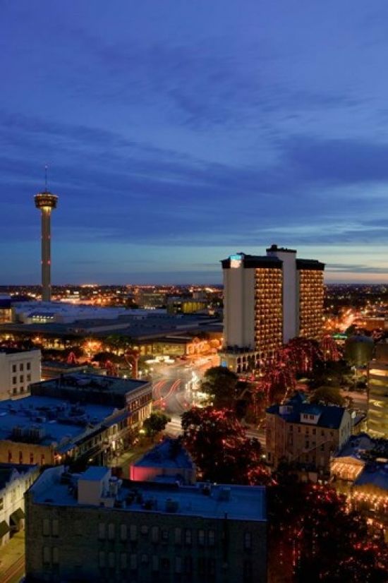 Panoramic Images PPI97457 San Antonio River Walk At Dusk Texas Poster Print by Panoramic Images&#44; 12 x 19