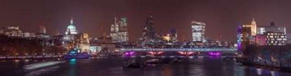 Assaf Frank Photography PDXAF20141031011PC01LARGE Panoramic View of London Skyline Poster Print by Assaf Frank&#44; 12 x 36 - Large