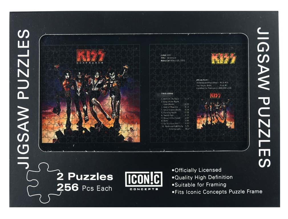 Rockline ICC-2M-K01-5001 KISS Destroyer Dual Adult Puzzle&#44; Unisex - Pack of 2