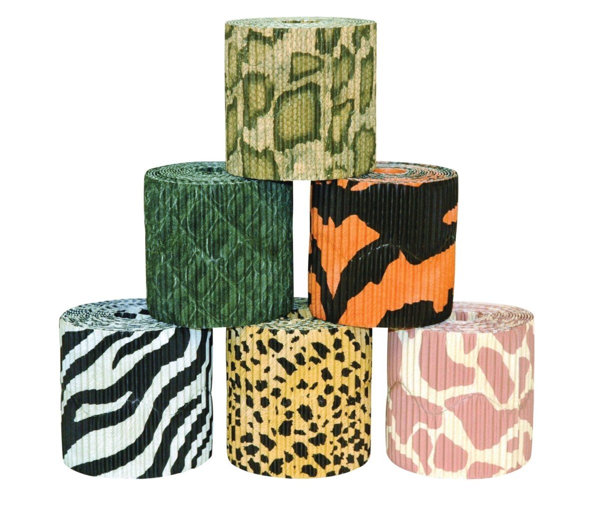 Bordette 1495777 Safari Prints Scalloped Border Set&#44; Set of 6
