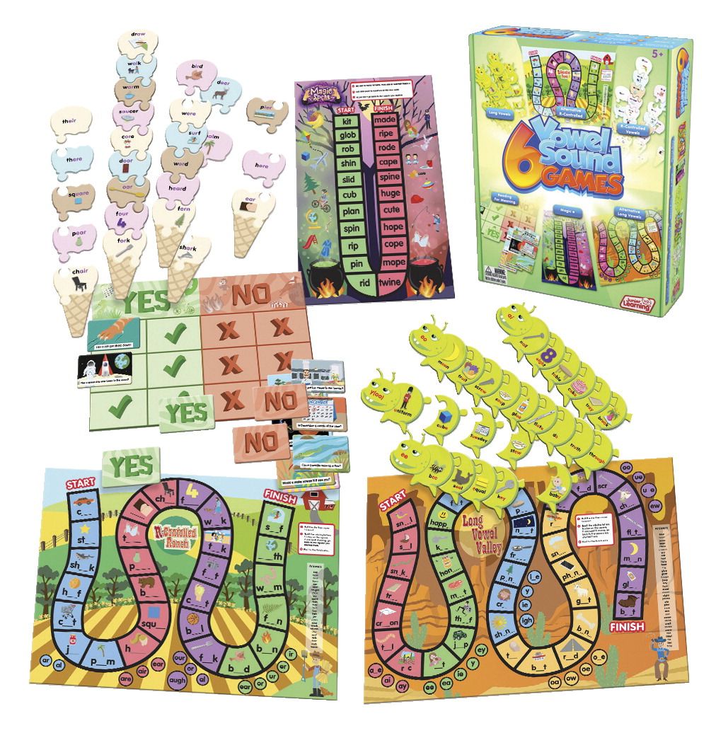 Junior Learning 1569449 6 Vowel Sounds Games