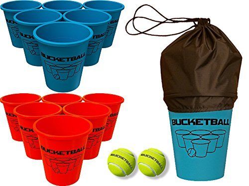 Tailgating Sports BB3 Bucket Ball Game Set&#44; Blue & Orange