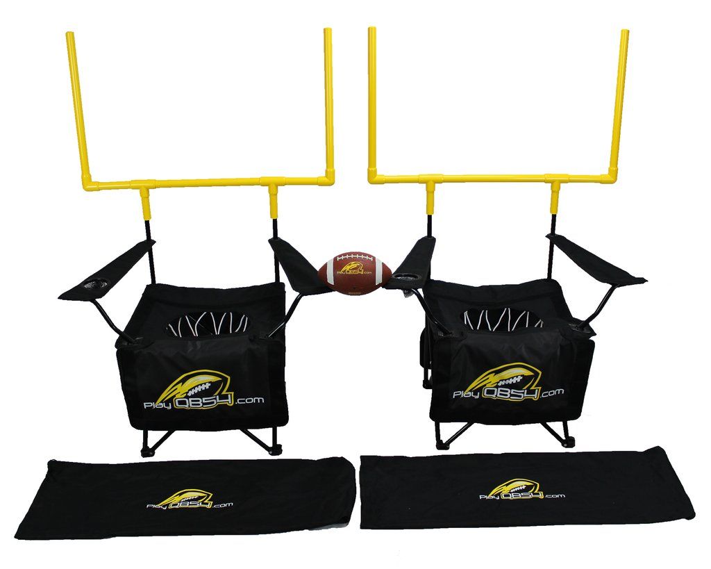 QB54 QB54-Black Football Chair Game Set&#44; Black