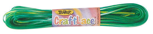 CraftLace Hank with Light Tie Dye&#44; Fluorescent Green - 9 yds - Pack of 24