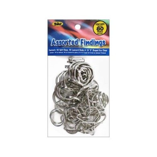 CraftLace Assorted Findings&#44; 80 Pieces - Pack of 24