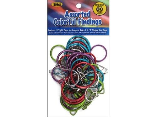 CraftLace Assorted Colorful Findings&#44; 80 Pieces - Pack of 24