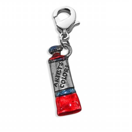 Whimsical Gifts 3630S Artist Paint Tube Charm Dangle in Silver