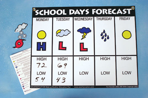 Hubbard Scientific 4940 School Days Forecast Wall Chart