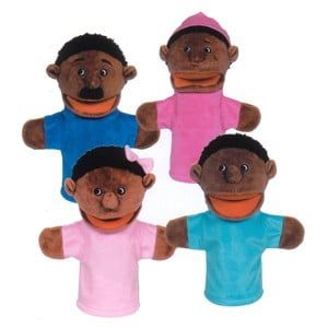 Get Ready 360 African-American family puppet set- 12 inch