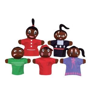 Get Ready 421 Feelings puppet set- African-American- 10 inch