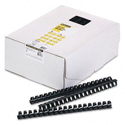 Fellowes 52367 Plastic Comb Bindings  3/4   150-Sheet Capacity  Black  100 per Pack