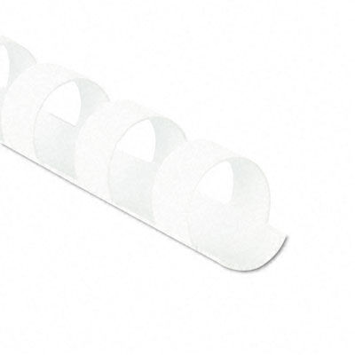Fellowes 52371 Plastic Comb Bindings  3/8   55-Sheet Capacity  White  100 per Pack