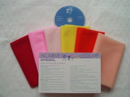 Arts Education Ideas SCID6W Warm Colored Mini Scarf Kit with CD