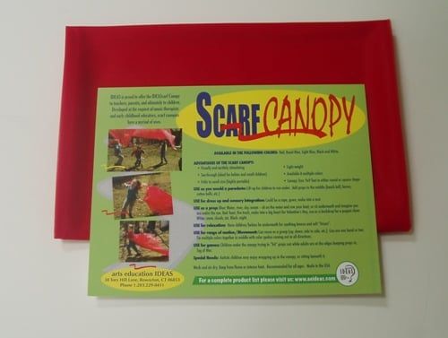 Arts Education Ideas SCIDCANR Red 9 ft. x 9 ft. Square Scarf Canopy