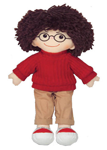 Dexter Educational Toys Dex304B 19 Soft Cuddly Doll With Glasses Boy