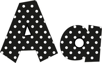 Frog Street Press FST5140 Black- 4In Polka Dot Letters