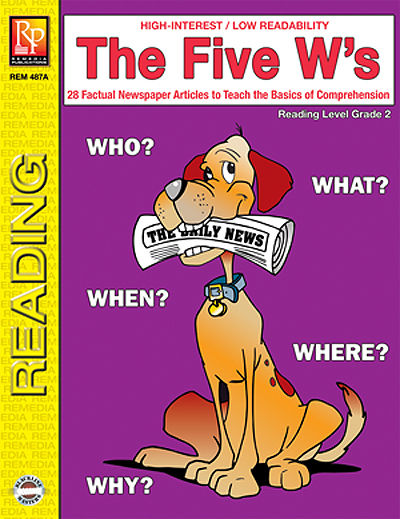 Remedia Publications 487A The Five W s -Reading Level 2