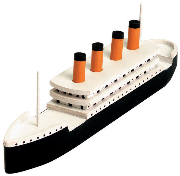 Darice 9178-91 3-8/9&quot;W x 10.5&quot;H Wooden Titanic Model Kit