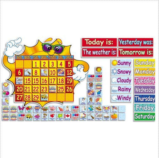 Teachers Friend 978-0-439-73159-1 Super Sunshine Calendar Bulletin Board