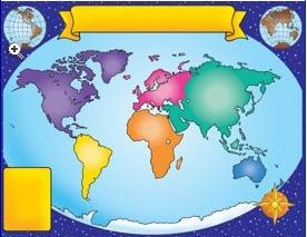 Teachers Friend 978-0-439-50546-8 World Map Chart