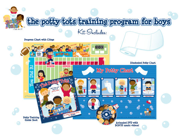Potty Tots PT-K-B Potty Tots Potty Training Program for Boys