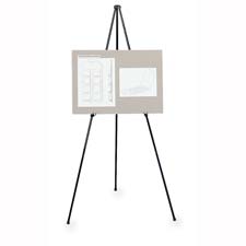 Lorell LLR75680 Folding Easel- Adjustable Display Holder- 63in. H- Black