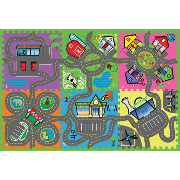 JKA Home J6CR2X2A Race Track Mats- 6pack