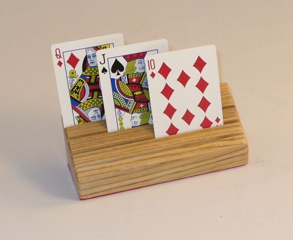 Square Root SQ11 Wood Card Holder - Handcrafted Oak