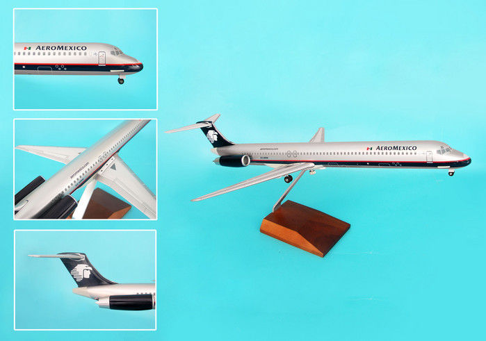 Skymarks Supreme SKR8603 Aeromexico MD-80 1-100 with Wood Stand and Gear