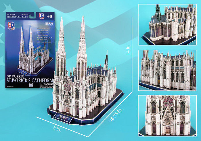 3D Puzzles CF103H St Patricks Cathedral 3D Puzzle - 41 Pieces