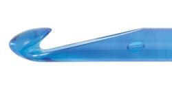 Susan Bates 73126 Crystalites Acrylic Crochet Hooks 5.5 in. -Size L-11 Blue 
