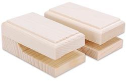 Norcon Industries 82018 Wood Quilt Hanger Twins-1.75 in. x 3.5 in. x 1.5 in. 2-Pkg