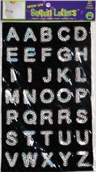 Dritz 103046 Iron-On Sequin Letters 1 in. Block-Silver 