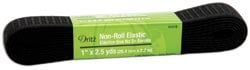 103519 Non-Roll Flat Elastic 1 in. Wide 2.5 Yards-Black