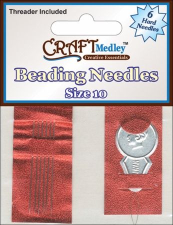 American Classics Corp 491919 No. 10 Beading Needles 6-Pkg With Threader 
