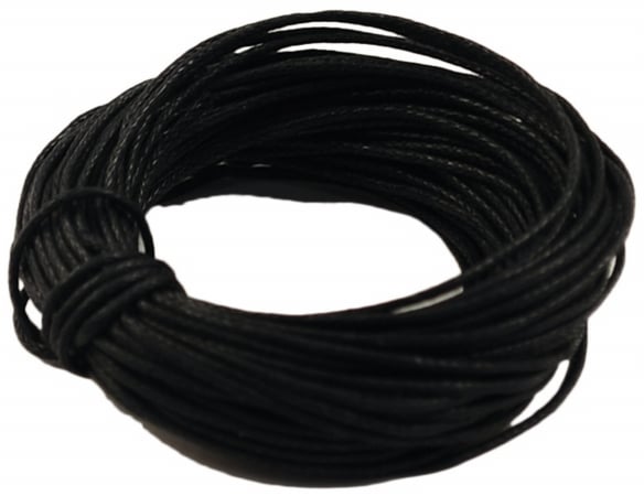 American Classics Corp 491877 Jewelry Craft Round Waxed Cording 1mm 30ft-Pkg-Black 