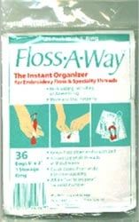 Action Bag 71440 Floss-A-Way Organizer-3 in. x 5 in. 36-Pkg 
