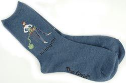 K Bell 85165 The Girls Socks-Knitting Girl -Denim 