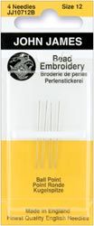 Colonial Needle 73484 Bead Embroidery Hand Needles-Size 12 4-Pkg 