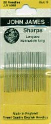 Colonial Needle 72165 Sharps Hand Needles-Size 8 20-Pkg 