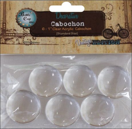 Bottle Cap 486392 Vintage Collection Acrylic Cabochons 1 in. 6-Pkg 