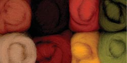 Wistyria Editions 371816 Wool Roving 12 in. .25 Ounce 8-Pkg-Autumn