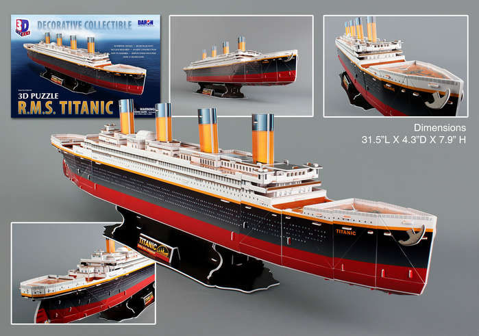 3D Puzzles CF4011H Titanic 3D Puzzle - 113 Pieces