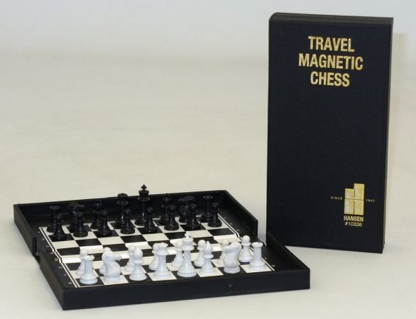 John Hansen 68336 6.5&quot;L x 6.5&quot;W x 0.5&quot;H Pocket Travel Chess