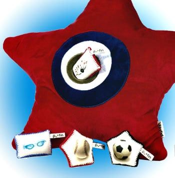 Poofin POSW-0003SS Sports Star Pillow and Soft Charm Collection